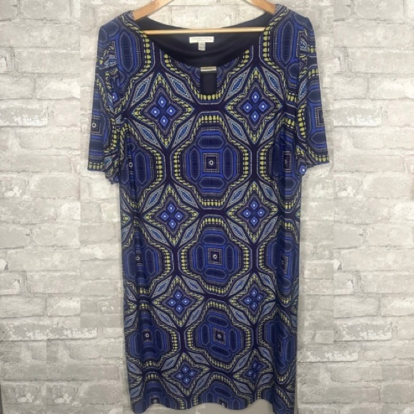 London Times Dresses & Skirts - EUC London Times Women’s Sheath Midi Dress  Size 20W *Used (Blue Black) RN58142